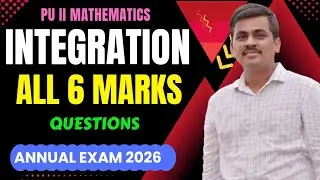 2nd PU MATHS INTEGRALS 6 MARKS QUESTIONS  || PROPERTIES OF DEFINITE INTEGRALS  ||