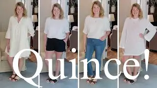 QUINCE Try On For Women Over 50!!(Denim, Linen, Swimsuit & More!)
