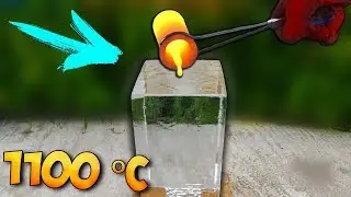 WAS PASSIERT wenn man Geschmolzenes LAVA auf ein riesen EISBLOCK kippt? EXPERIMENT