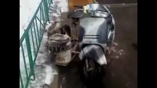 Скутер с прицепом