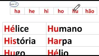 Aula 17 - Leitura de palavras com ha he hi ho hu
