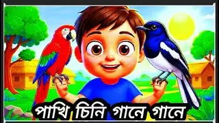 পাখির নাম ও ছবি | বাচ্চাদের শিক্ষামূলক ভিডিও | Birds Name in Bangla | Pakhi Chinar Gaan