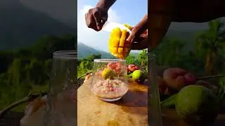 Rose Apple + Mango Juice 🍹| Best Cooking Diary 😋#shorts