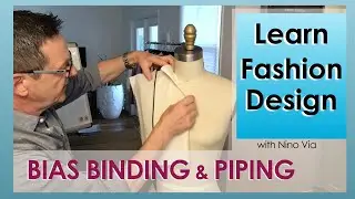 Applying Bias Binding To Finish Edge In fashion Design ~ Also Piping ~ Learn Fashion Design Online.