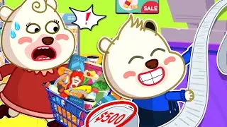 Bearee Fun & Learn | Oops! Bearee Made a Huge Mess at the Supermarket | Cartoon for Kids