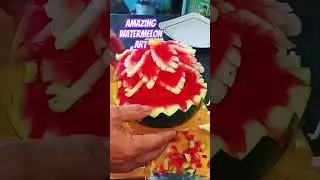beautiful fruits carving art no.011 #fruitcarving #watermelon #fruitdisplay