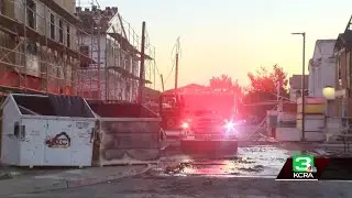 Crews battle fire at construction site for condos in Sacramento's Natomas area