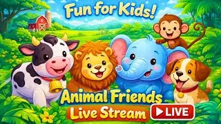 🔴 Animals Learning Live | Animal Sounds & Names for Toddlers