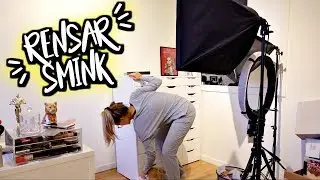 vlogg: Gör om i kontoret & rensar SMINK!!