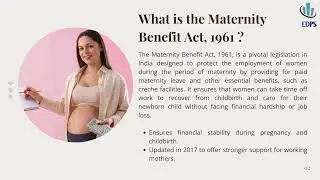 Maternity Benefit Act, 1961  &ndash; Leave, Salary & Creche Rules Explained | EDP Services #edps