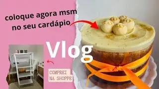 Bolo no acetato do zero | Vlog com doces e comprinhas pra confeitaria
