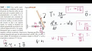 14.97- Physical Pendulum, Sears & Zemansky. Oscillatory Motion.