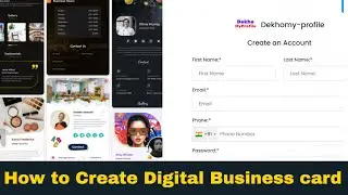 How to Create Digital Business Card With QR Code | How to Create Visiting Card