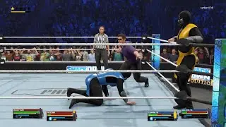 WWE 2K25 FAS32398 and Johnny Cage Challenge (Scorpion and Subzero)