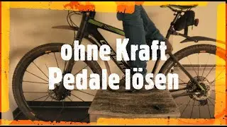 Pedale abschrauben Fahrrad  Pedale l&ouml;sen wechseln ohne Kraft - der Hockertrick !