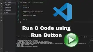How to run C code in the terminal with the Run Button