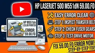 HP LaserJet 500 M551dn Color Printer 59.00.F0 Error Remove