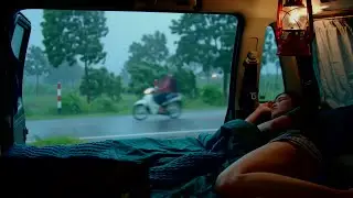 Relaxing Rain Sounds on a Car - Deep Sleep with Warm Raindrops Outside