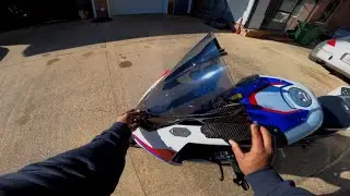 Carbon fiber windscreen | INSTALL | BMW S1000RR | tlmotor.co