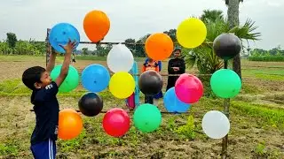 outdoor fun with Flower Balloon and learn colors for kids by I kids episode -436.