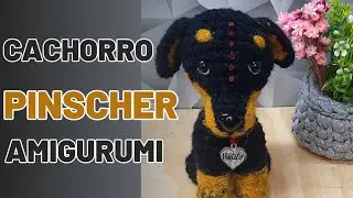 Cachorro pinscher amigurumi passo a passo. Cachorro pinscher amigurumi e feltragem