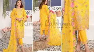 Luxury lawn embroidery suits/Luxury lawn collections 2022/Master Raplica