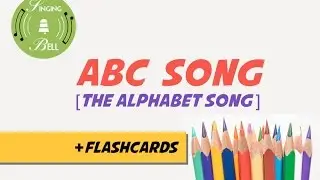 ABC Song [with Flashcards] Karaoke with lyrics for kids - Long version to teach the alphabet