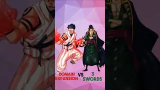 DOMAIN EXPANSION vs 3 SWORDS | SUKUNA vs ZORO 😈⚔️ #jujutsukaisen #onepiece #animeshorts