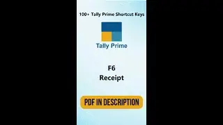 tally prime shortcut keys l Tally prime 3.0 #shorts