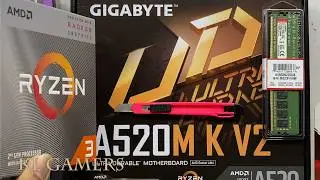 AMD Ryzen 3 3200G GIGABYTE A520M K V2 Cooler Master Elite 302 LITE PC Build