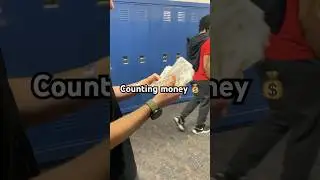 Counting money at school #school #money #flex