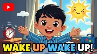 Wake Up Wake Up 🌞 | Morning Poem for Kids | Go to School Song 🎒