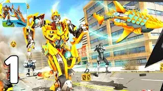 Shark Robot Transformation Game Robot War - Air Robot Shark Part 1 (Android GamePlay Walkthrough)