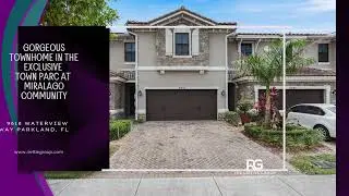 Gorgeous Townhome in the Exclusive Miralago Community, Parkland, Florida