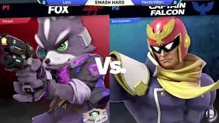 Levi (Fox) VS HeroinMan (C.Falcon, Peach) WR2 - Smash Hard Ultimate Weekly 22