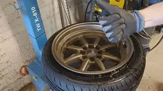 Installing Goodyear Eagle F1 195/45r15 on JR19 15x8 wheel ASMR