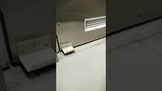 Bathroom door opening by leg , during COVID pandemic days safety usage