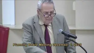 Planning Board Meeting 12/3/2025