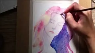 Closed eyes - A watercolor speedpainting