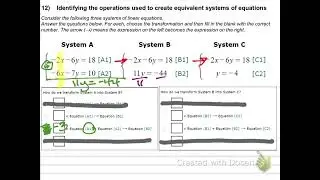 Identifying the operations used to create equivalent systems of equations