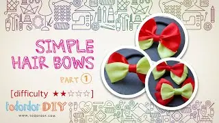 🔅[DIY] How to make a hair bow | Hair bow | hair bow tutorial | Todordor DIY