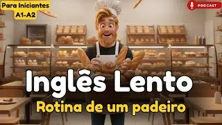 Rotina de um padeiro 🍞 | Inglês Fácil e Lento nível Iniciante A1-A2 | Pratique a Conversação