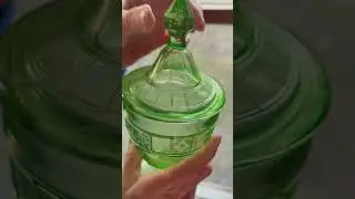 Vintage green depression glass candy dish, 1930s treasure, antique collectors, vintage lover learns