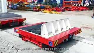 handling electric rail flat car motorized transfer trolley  for steel products