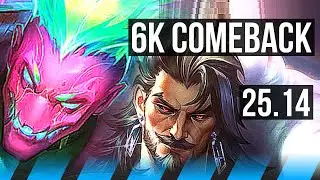 BRAND vs SWAIN (MID) | Comeback, 800+ games | KR Master | 25.14