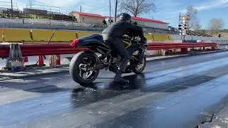 Suzuki &ldquo;Ronin&rdquo; Hayabusa 1/8th mile super bike drag racing! Best pass of the season!!