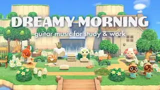 Animal Crossing Dreamy Morning 🌸🎸 Solo Guitar in a Romantic Garden | Joyful Creek & Forest Birds 🌿💧