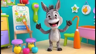 Donkey Becomes a Dentist 🐴🦷 | 3D Animated Nursery Rhyme for Kids
