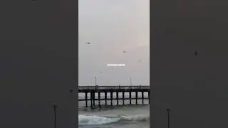 NAVY Chetak helicopter doing formation flight through Shangumugham Beach practice for Navy day#navy