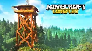 FireWatch Tower In The Mountains🍃🔥| Minecraft Longplay Relaxing, Cozy, Starter Home (No Commentary)